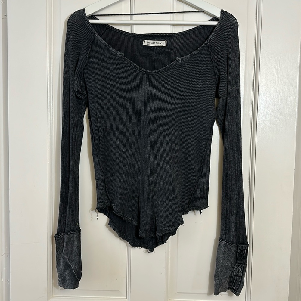 Free People We The Free Layer Up Waffle Long Sleeve Tee